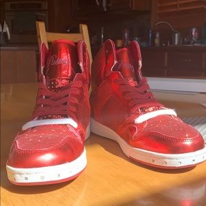 High Top red sparkly shoes💥